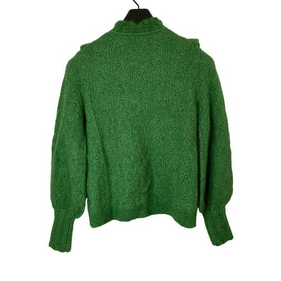 Sezane Chiara Jumper mohair wool sweater green women's size XS - Picture 3 of 8